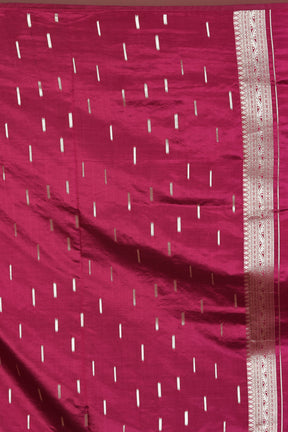 Pink Borderless Art Silk Saree - Keya Seth Exclusive