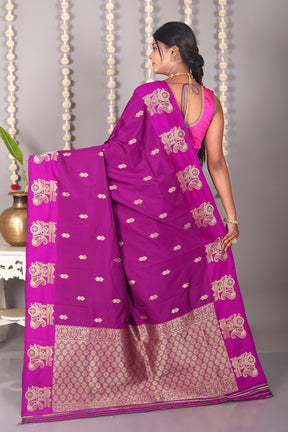 Purple Blended Mashru Silk Saree - Keya Seth Exclusive