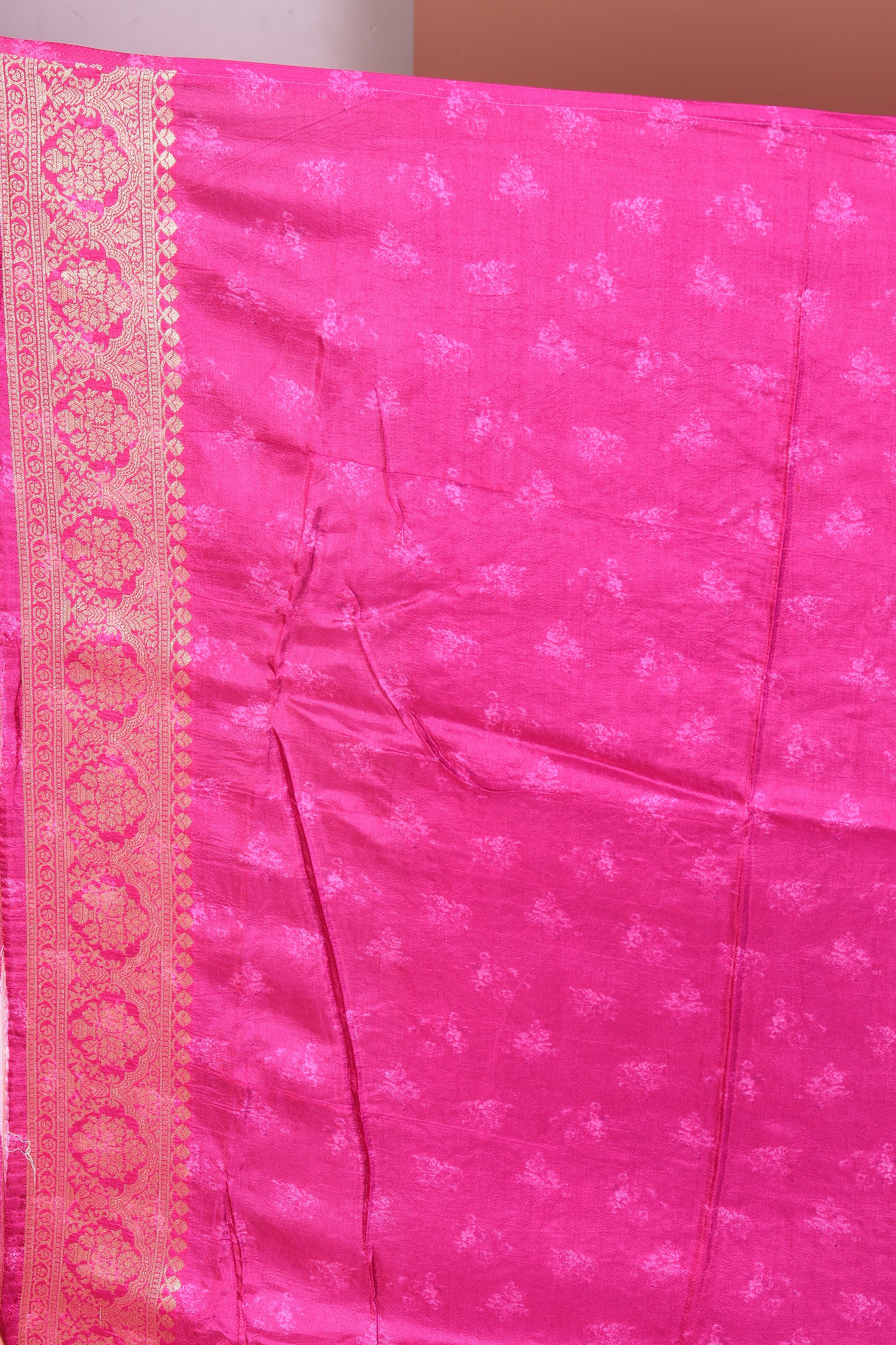 Rani Blended Dola Silk Saree with Golden Zari - Keya Seth Exclusive