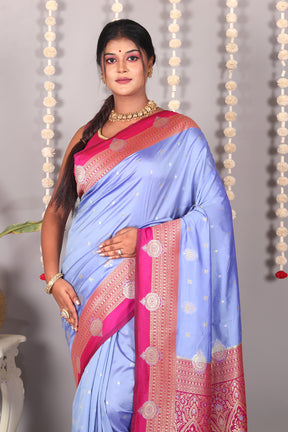 Lavender Blended Katan Silk Saree - Keya Seth Exclusive