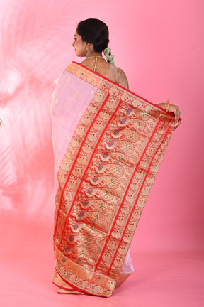 White Madurai Pattu Saree - Keya Seth Exclusive