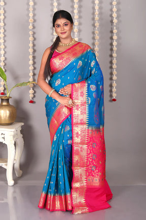 Royal Blue Blended Kanjivaram Silk Saree - Keya Seth Exclusive
