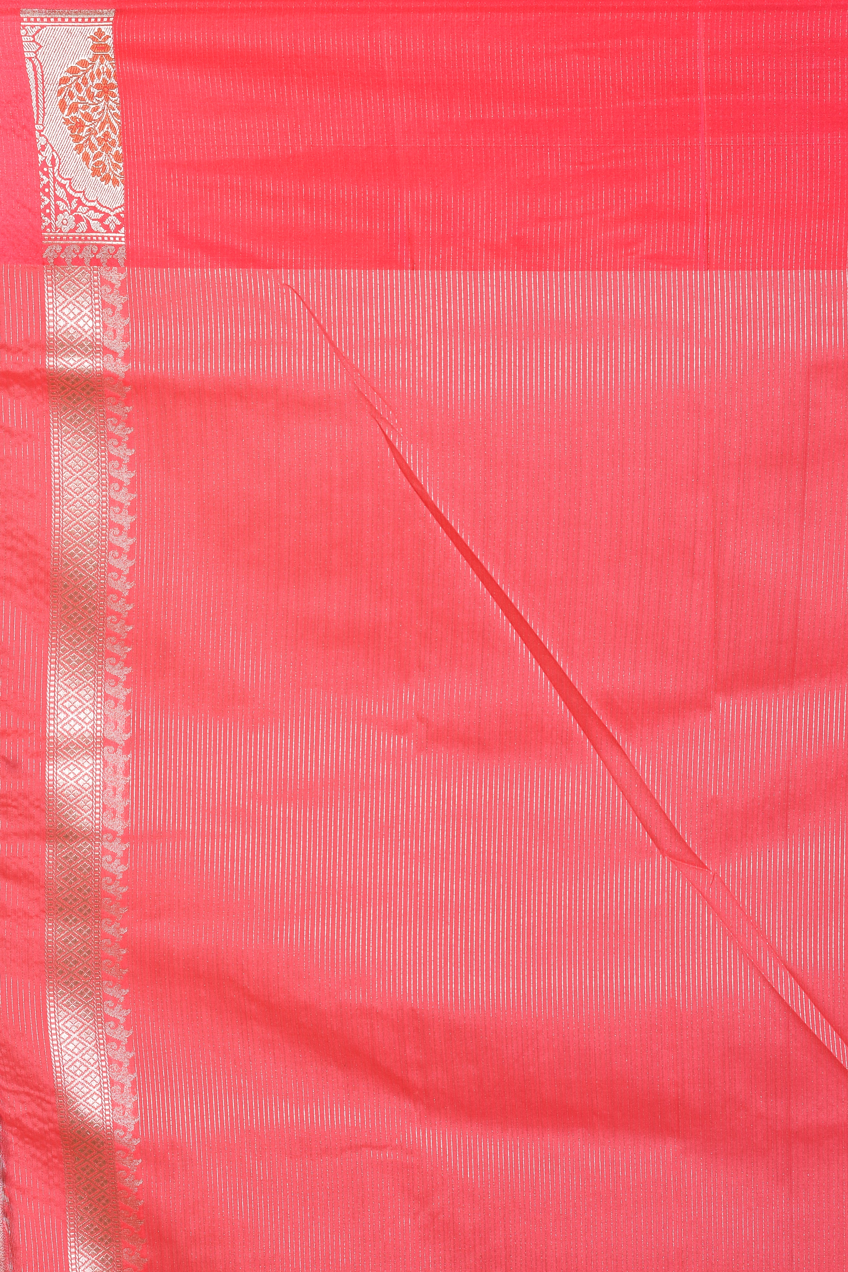 Peach Blended Tissue Saree with Meenakari Works - Keya Seth Exclusive