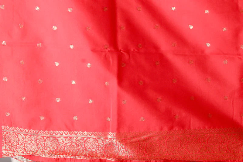 Red Blended Mashru Silk Saree - Keya Seth Exclusive
