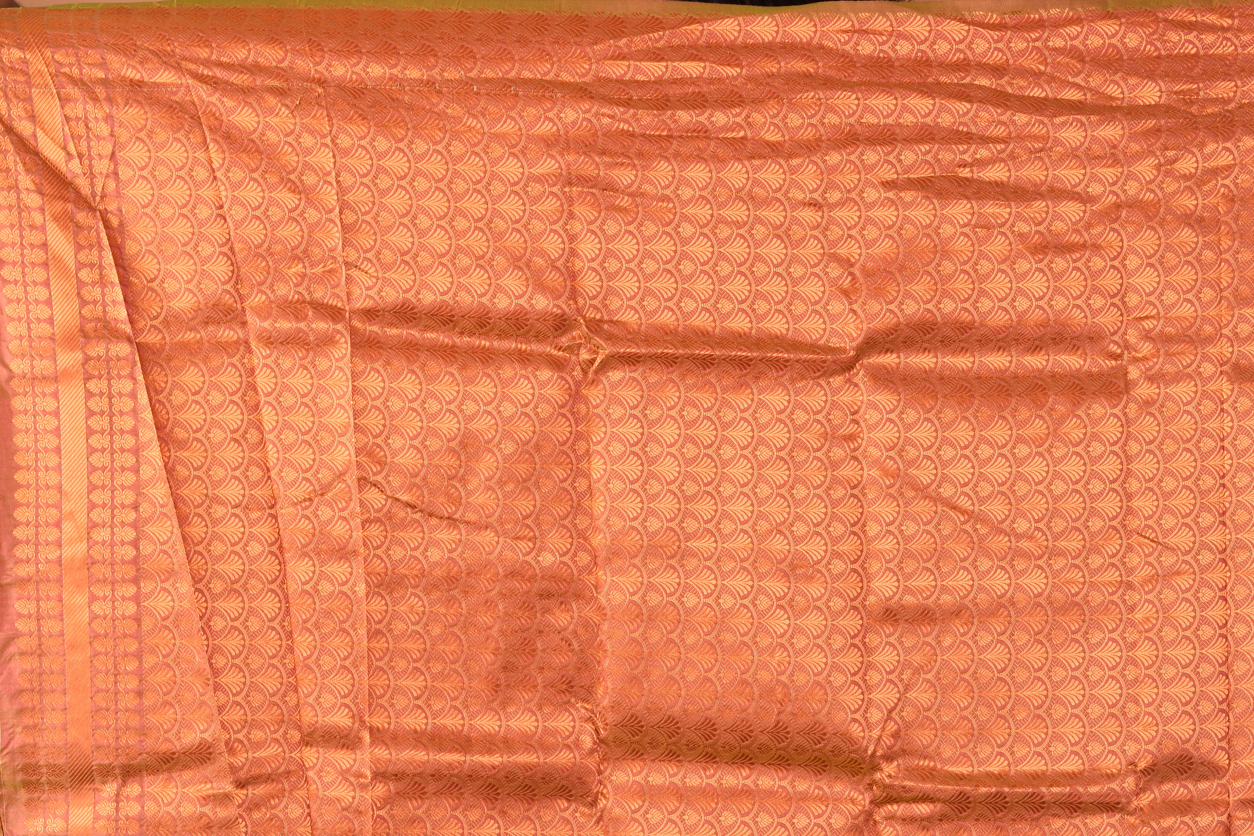 Dual Tone Olive Bomkai Silk Saree - Keya Seth Exclusive