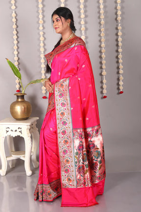 Pink Pure Katan Silk Saree - Keya Seth Exclusive
