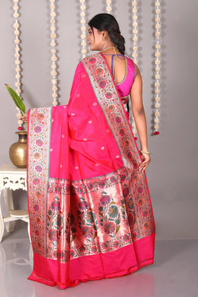 Pink Pure Katan Silk Saree - Keya Seth Exclusive