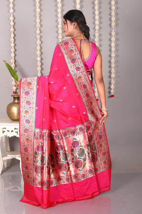 Pink Pure Katan Silk Saree - Keya Seth Exclusive