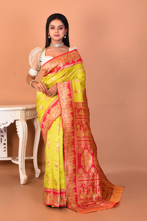 Leaf Green Blended Kanjivaram Silk Saree - Keya Seth Exclusive