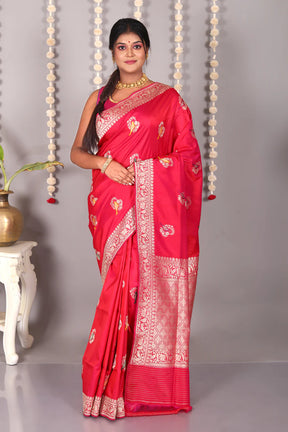 Pink Pure Katan Silk Saree - Keya Seth Exclusive