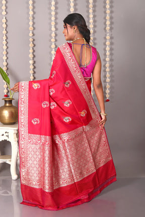 Pink Pure Katan Silk Saree - Keya Seth Exclusive