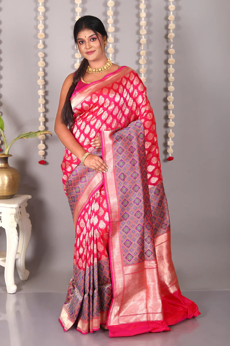 Rani Pure Katan Silk Saree - Keya Seth Exclusive