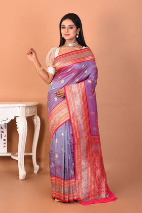 Dual Tone Purple Blended Kanjivaram Silk Saree - Keya Seth Exclusive