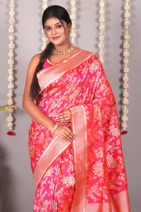 Pink Pure Katan Silk Saree - Keya Seth Exclusive