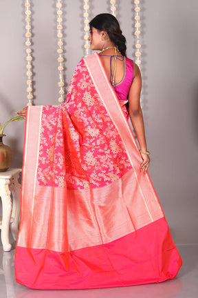 Pink Pure Katan Silk Saree - Keya Seth Exclusive