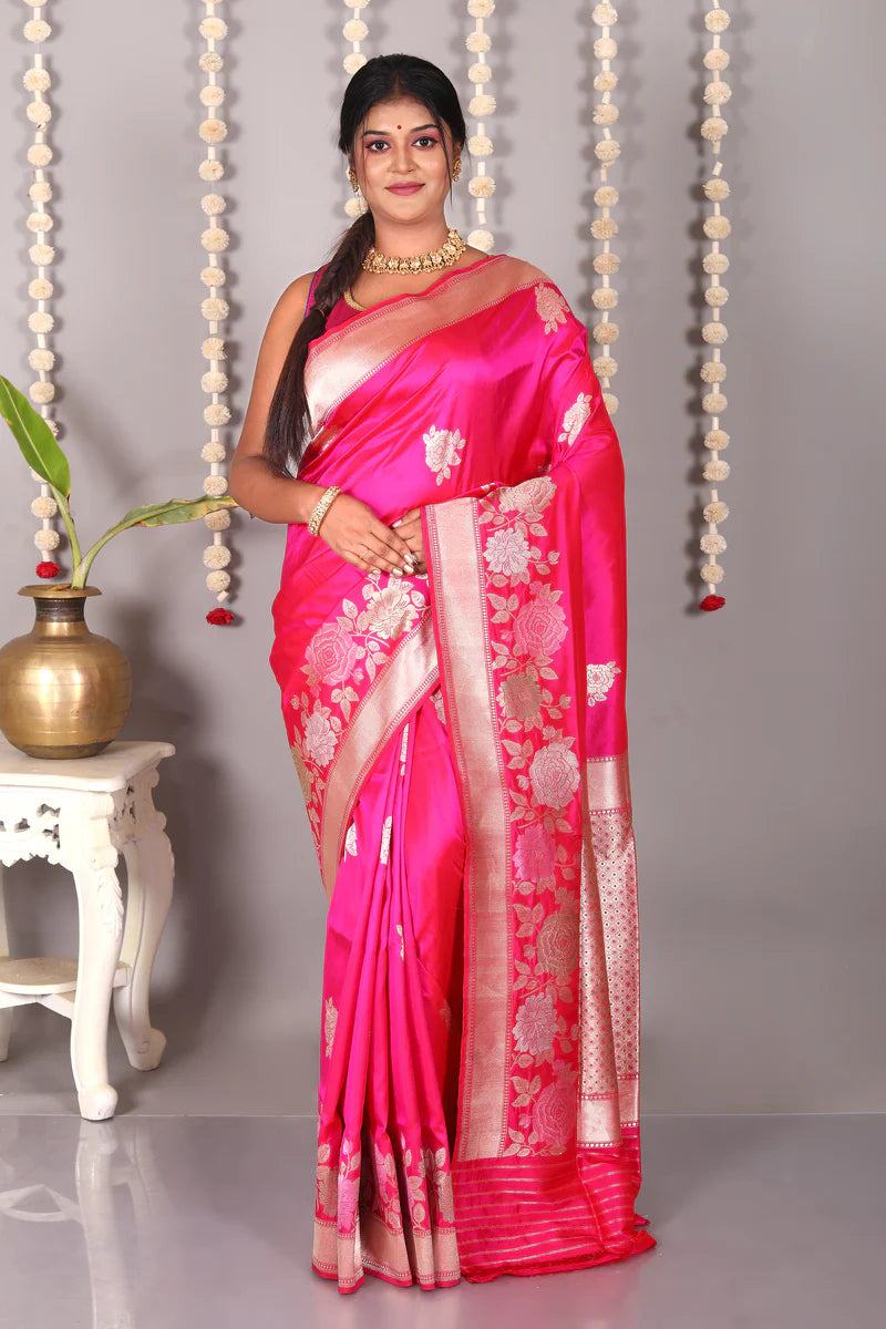 Rani Pure Katan Silk Saree - Keya Seth Exclusive