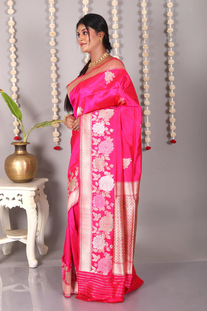 Rani Pure Katan Silk Saree - Keya Seth Exclusive