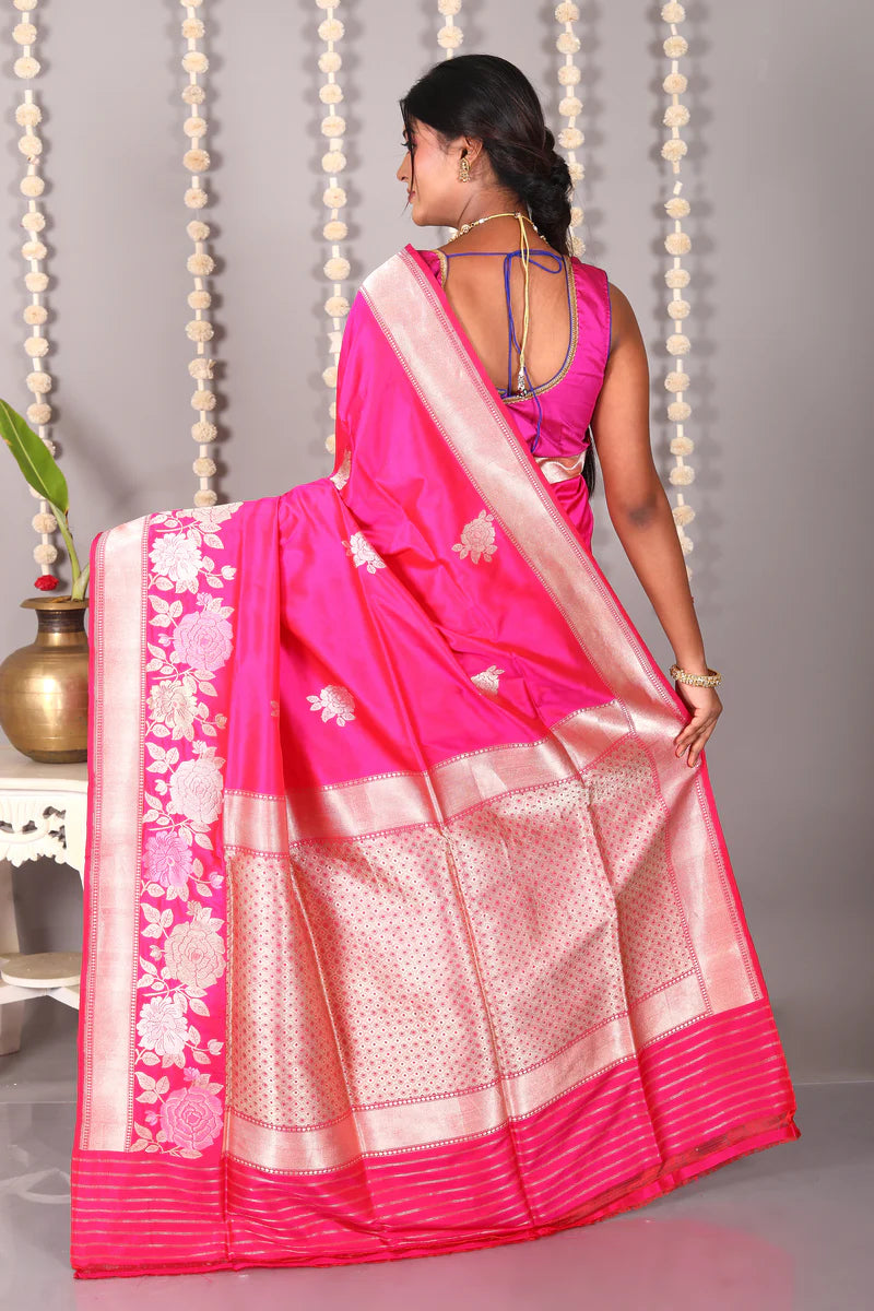 Rani Pure Katan Silk Saree - Keya Seth Exclusive