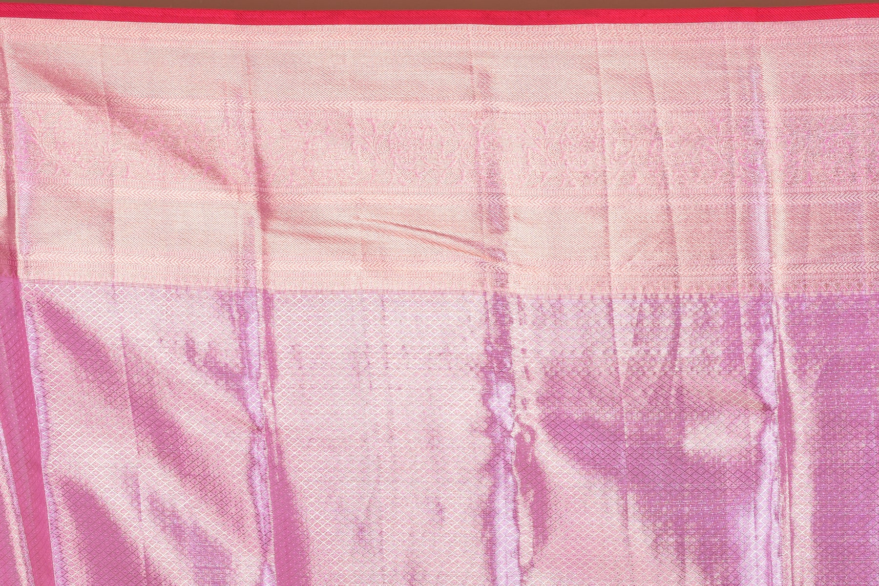 Pink Pure Kanjivaram Saree with Jacquard Work - Keya Seth Exclusive