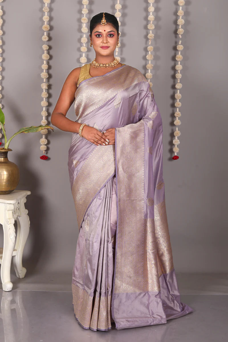 Lavender Pure Katan Silk Saree - Keya Seth Exclusive