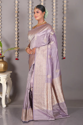 Lavender Pure Katan Silk Saree - Keya Seth Exclusive