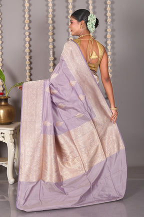 Lavender Pure Katan Silk Saree - Keya Seth Exclusive