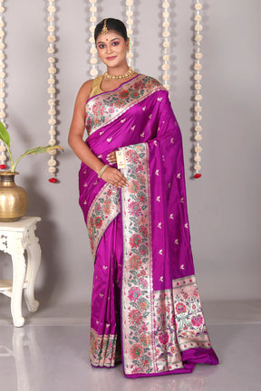 Purple Pure Katan Silk Saree - Keya Seth Exclusive