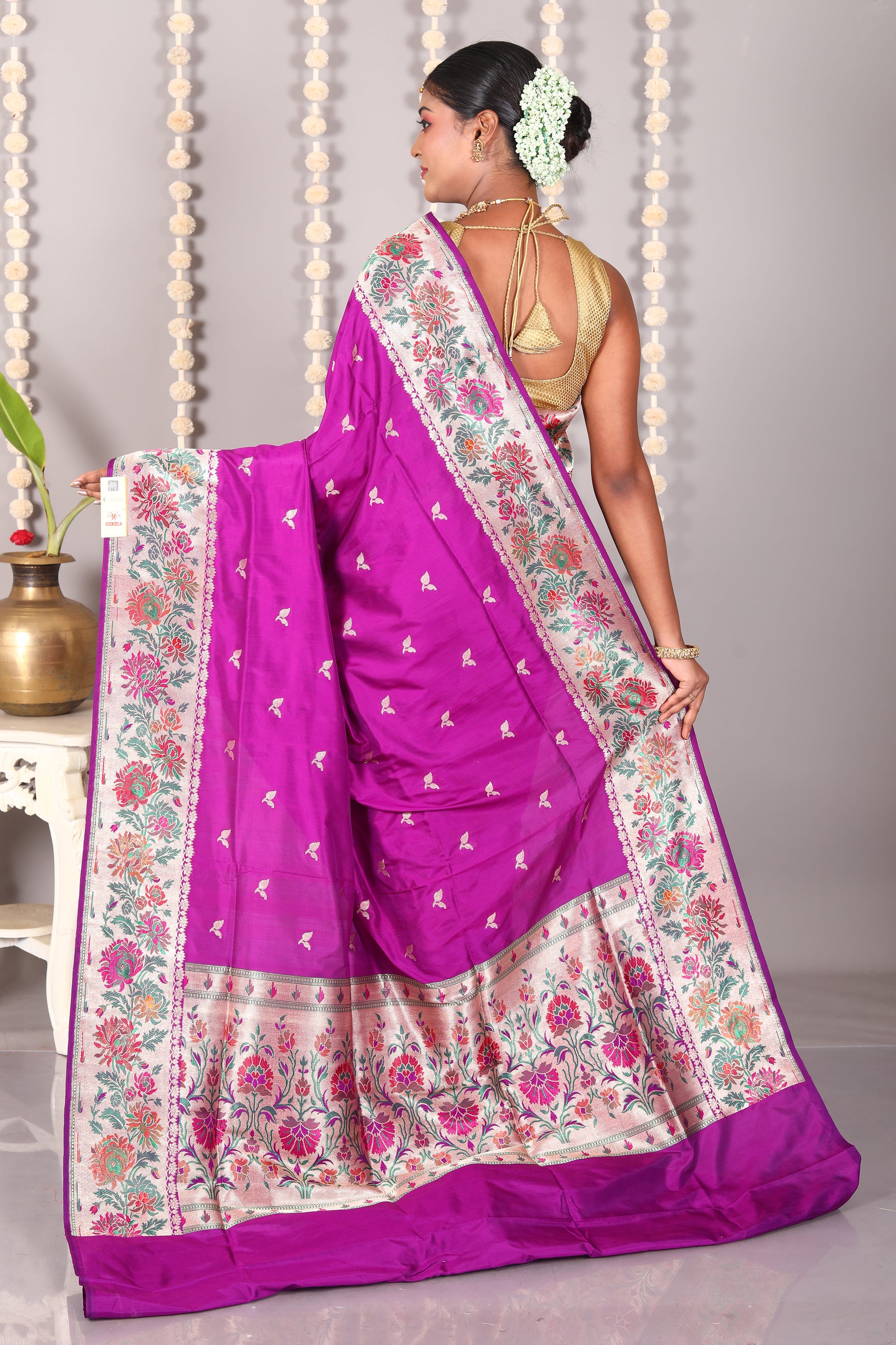 Purple Pure Katan Silk Saree - Keya Seth Exclusive