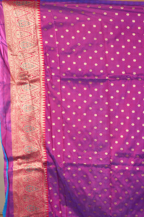Blue Blended Mushroo Silk Saree - Keya Seth Exclusive