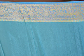 Bright Blue Soft Khaddi Georgette Saree - Keya Seth Exclusive