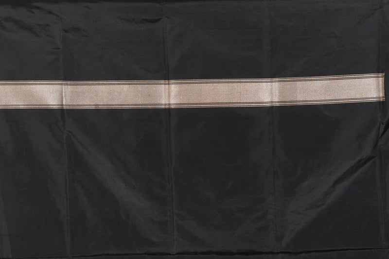 Black Pure Katan Silk Saree - Keya Seth Exclusive
