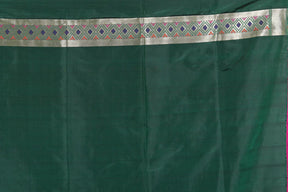 Deep Green Pure Katan Silk Saree - Keya Seth Exclusive