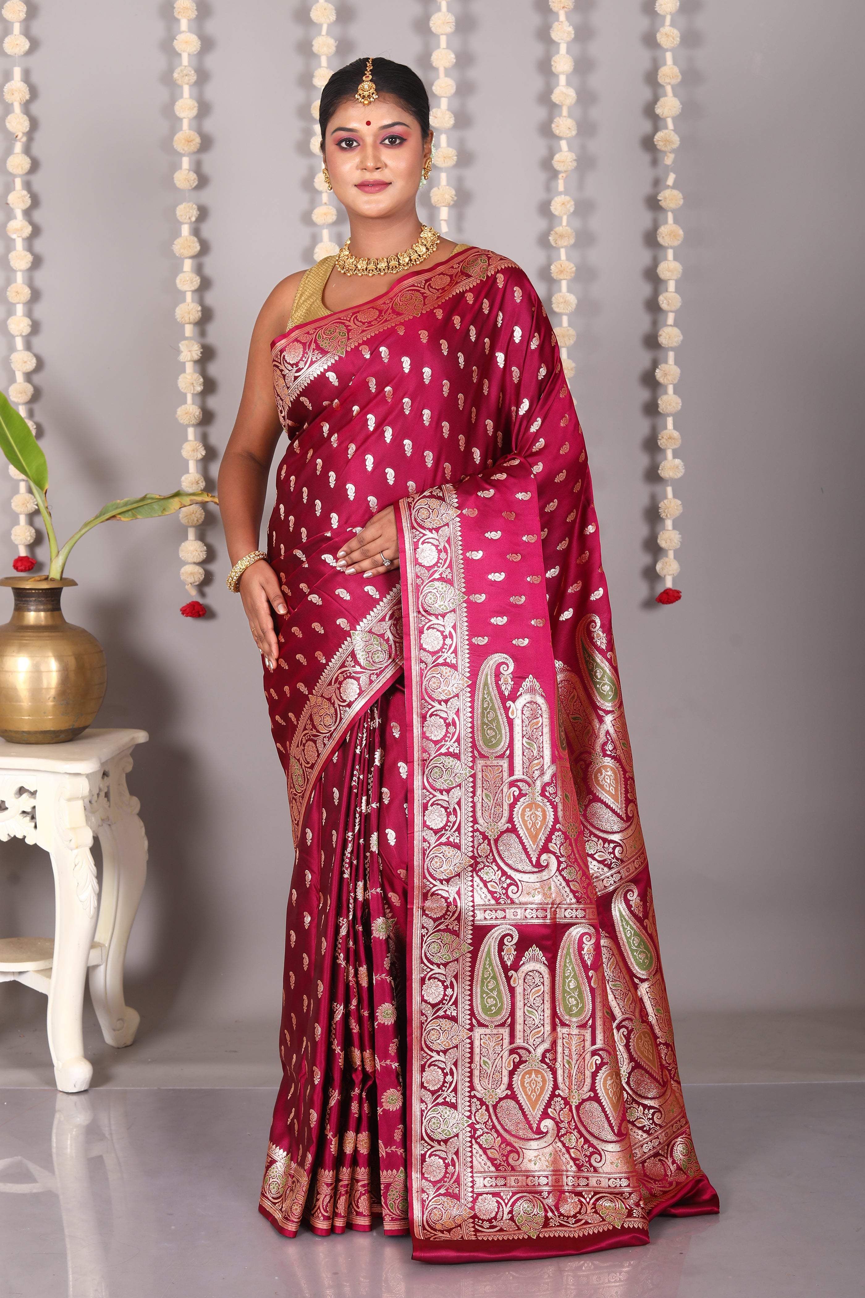 Pink Pure Banarasi Silk Saree - Keya Seth Exclusive