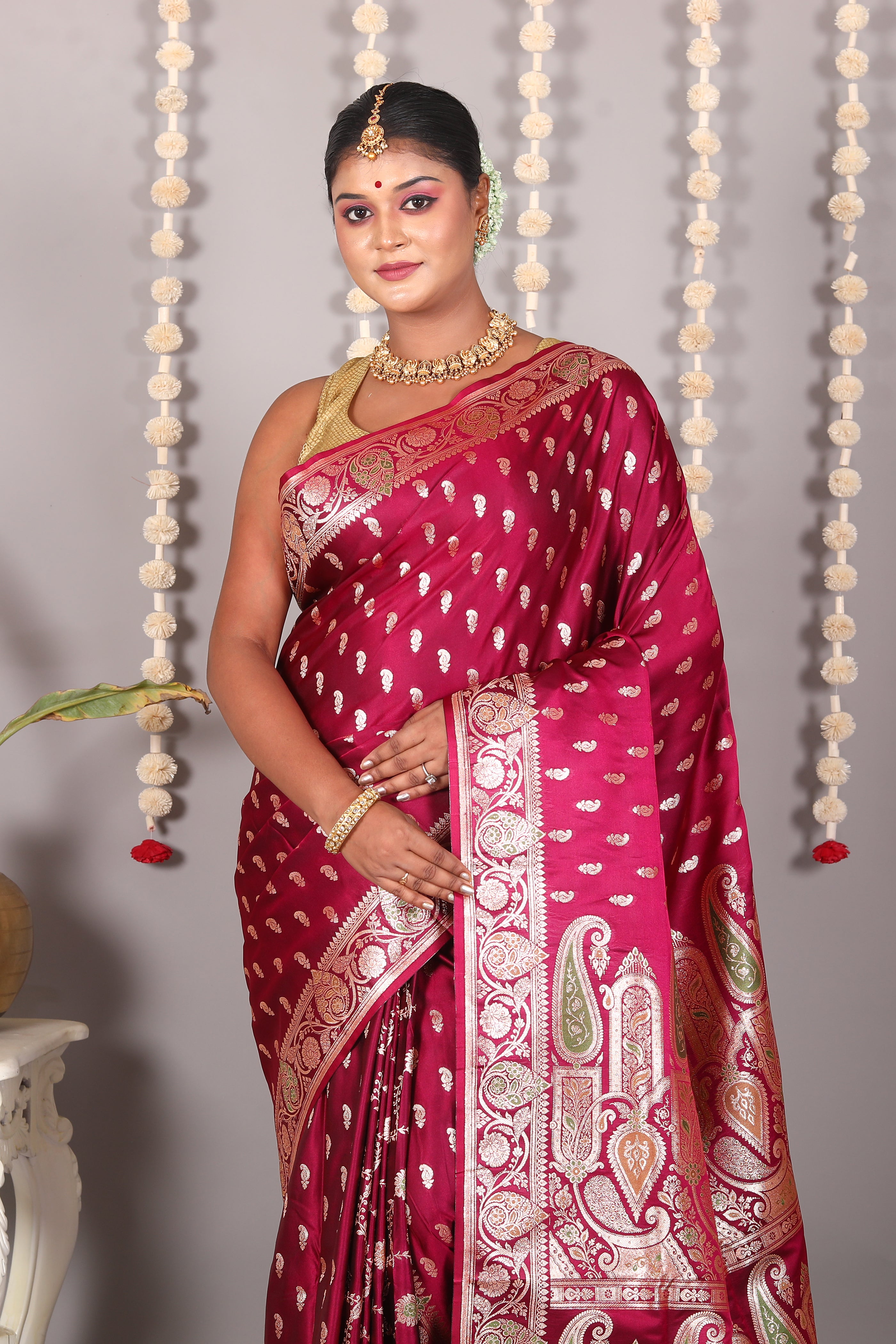 Pink Pure Banarasi Silk Saree - Keya Seth Exclusive