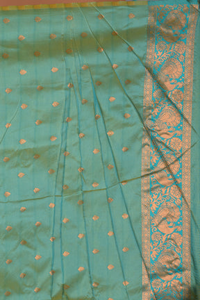 Offwhite Blended Kanjivaram Silk Saree - Keya Seth Exclusive