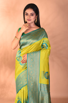 Green Blended Kanjivaram Silk Saree - Keya Seth Exclusive