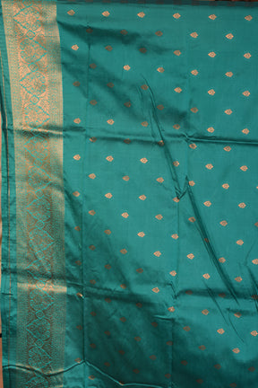 Navy Blue Blended Katan Silk Saree - Keya Seth Exclusive