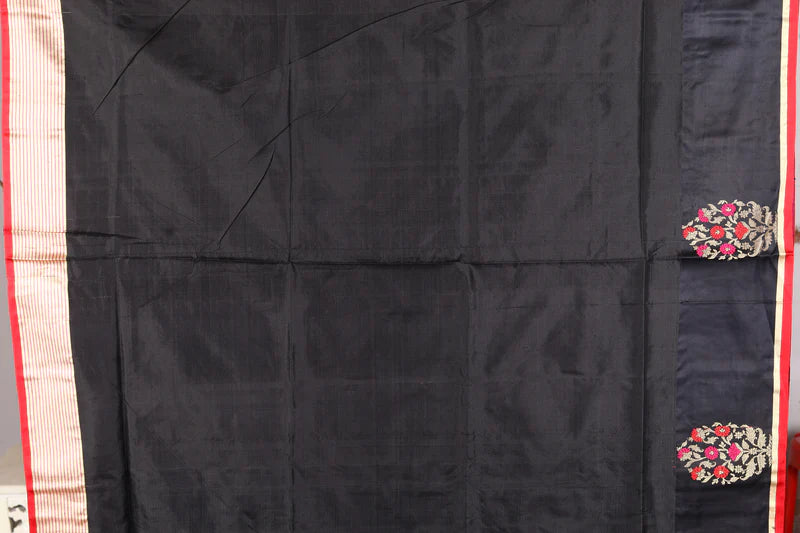 Deep Blue Pure Katan Silk Saree - Keya Seth Exclusive