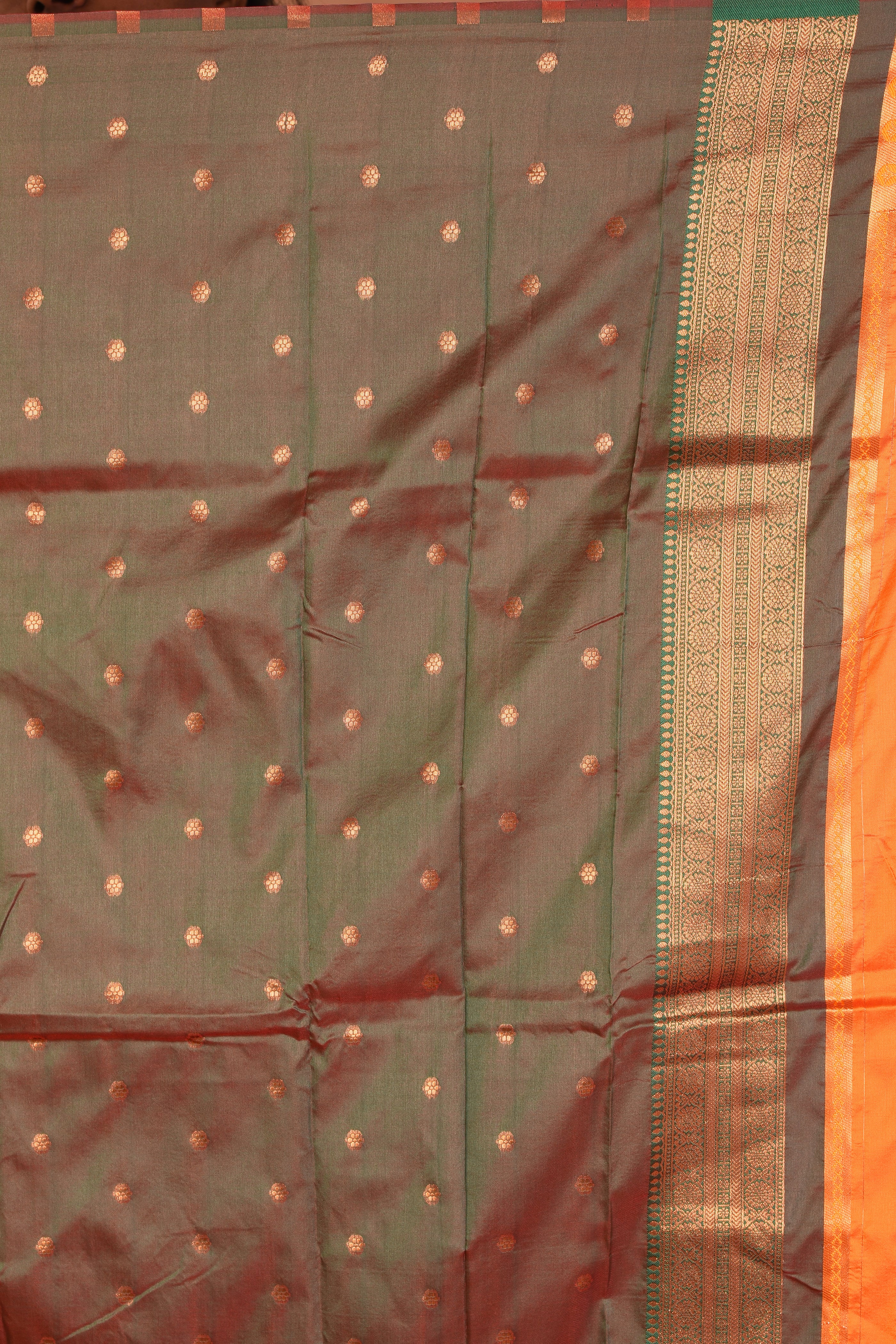 Mustard Mushroo Silk Saree - Keya Seth Exclusive