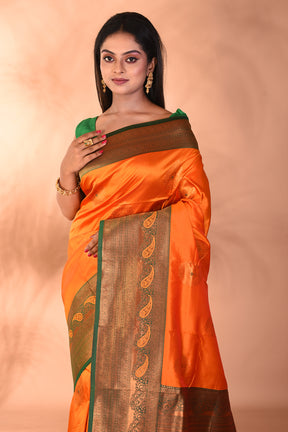 Mustard Mushroo Silk Saree - Keya Seth Exclusive
