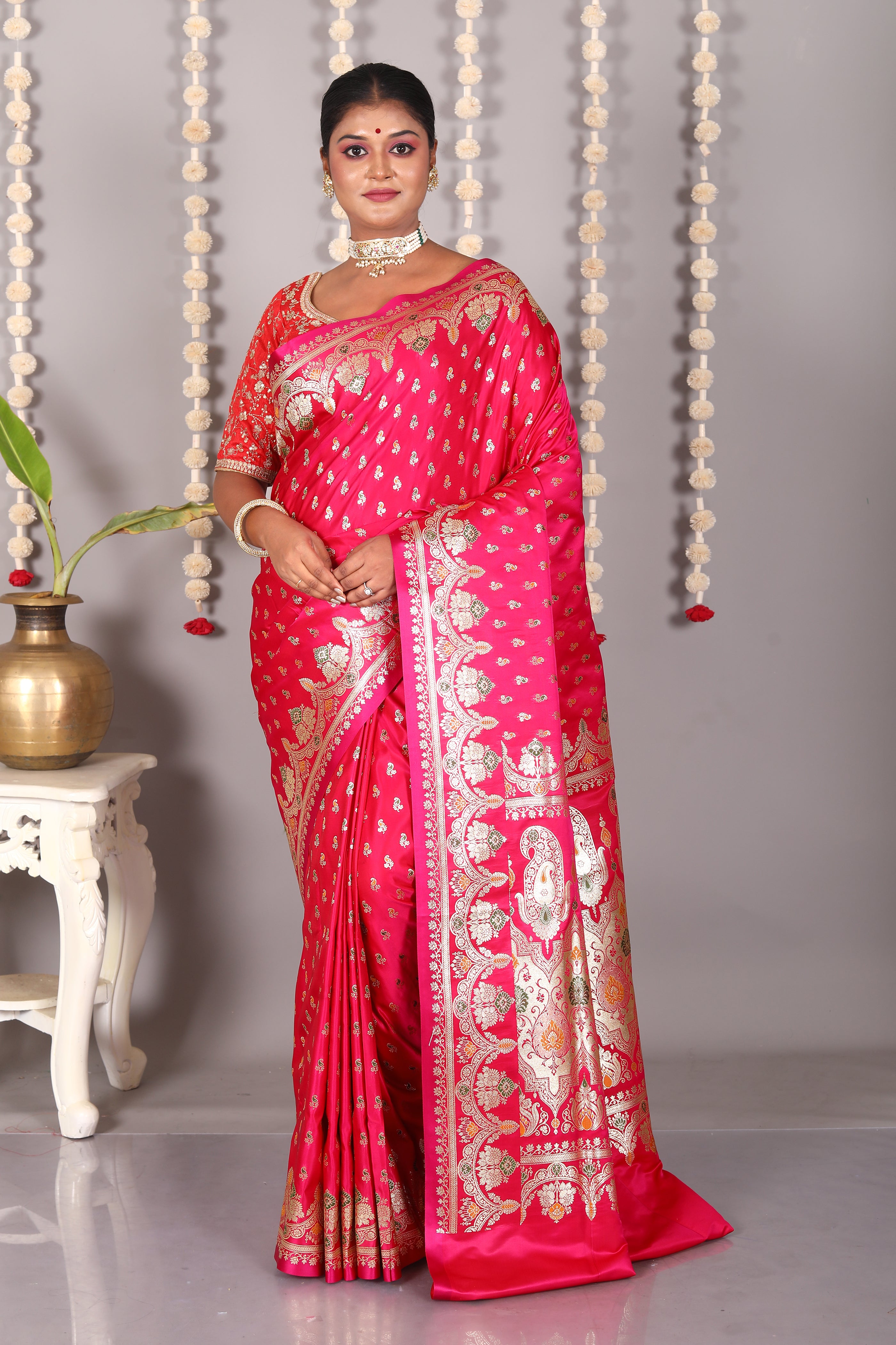 Rani Pure Banarasi Silk Saree - Keya Seth Exclusive
