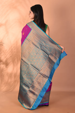 Purple Mushroo Silk Saree - Keya Seth Exclusive