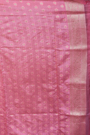 Light Green Blended Silk Saree with Pink Borders - Keya Seth Exclusive