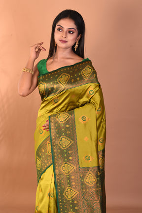 Green Blended Kanjivaram Silk Saree - Keya Seth Exclusive