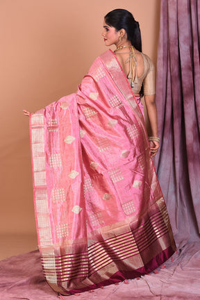 Pink Art Silk Saree with Zari Work - Keya Seth Exclusive