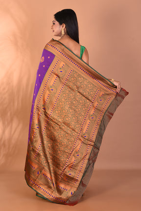 Purple Blended Paithani Silk Saree - Keya Seth Exclusive