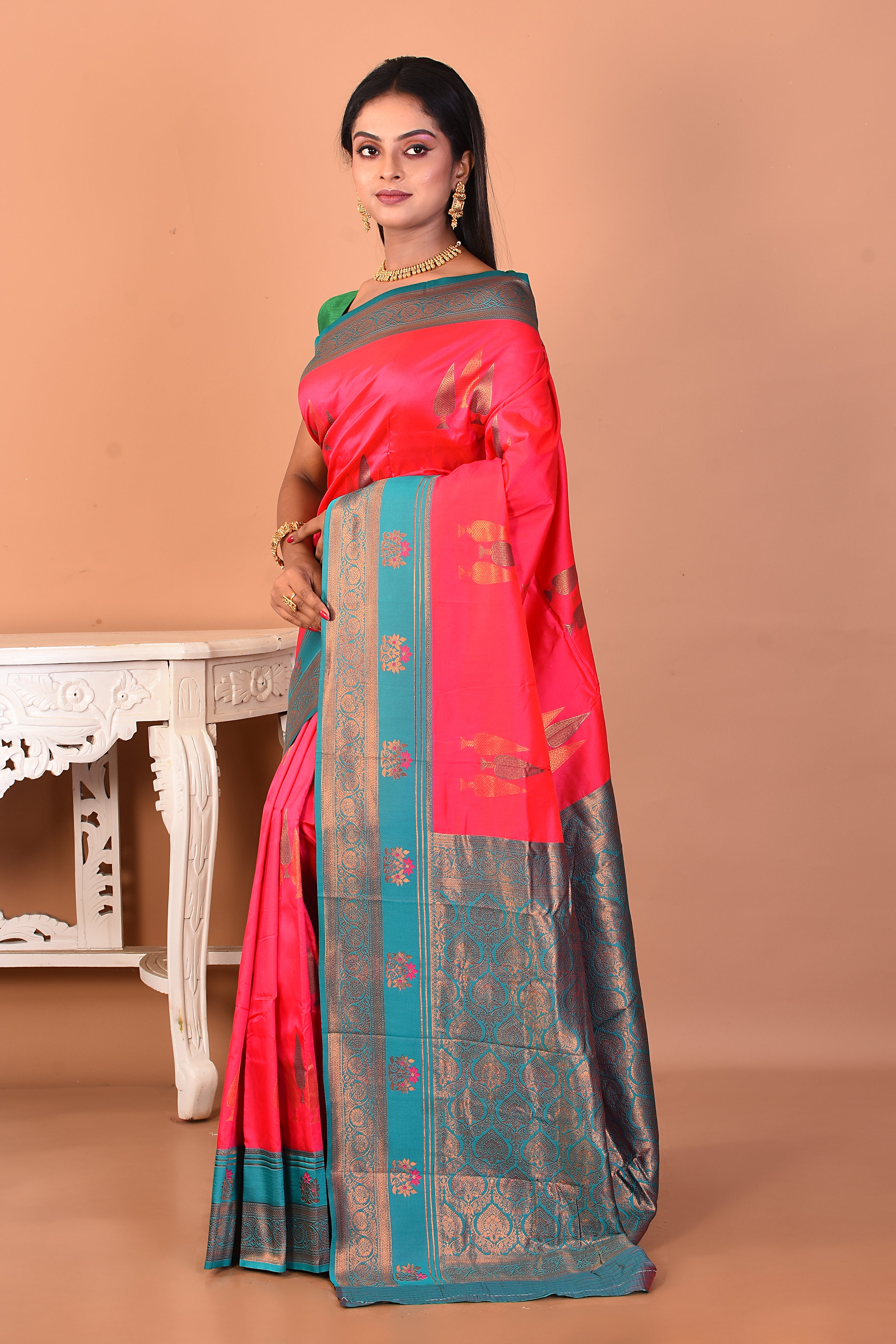Rani Blended Katan Silk Saree - Keya Seth Exclusive