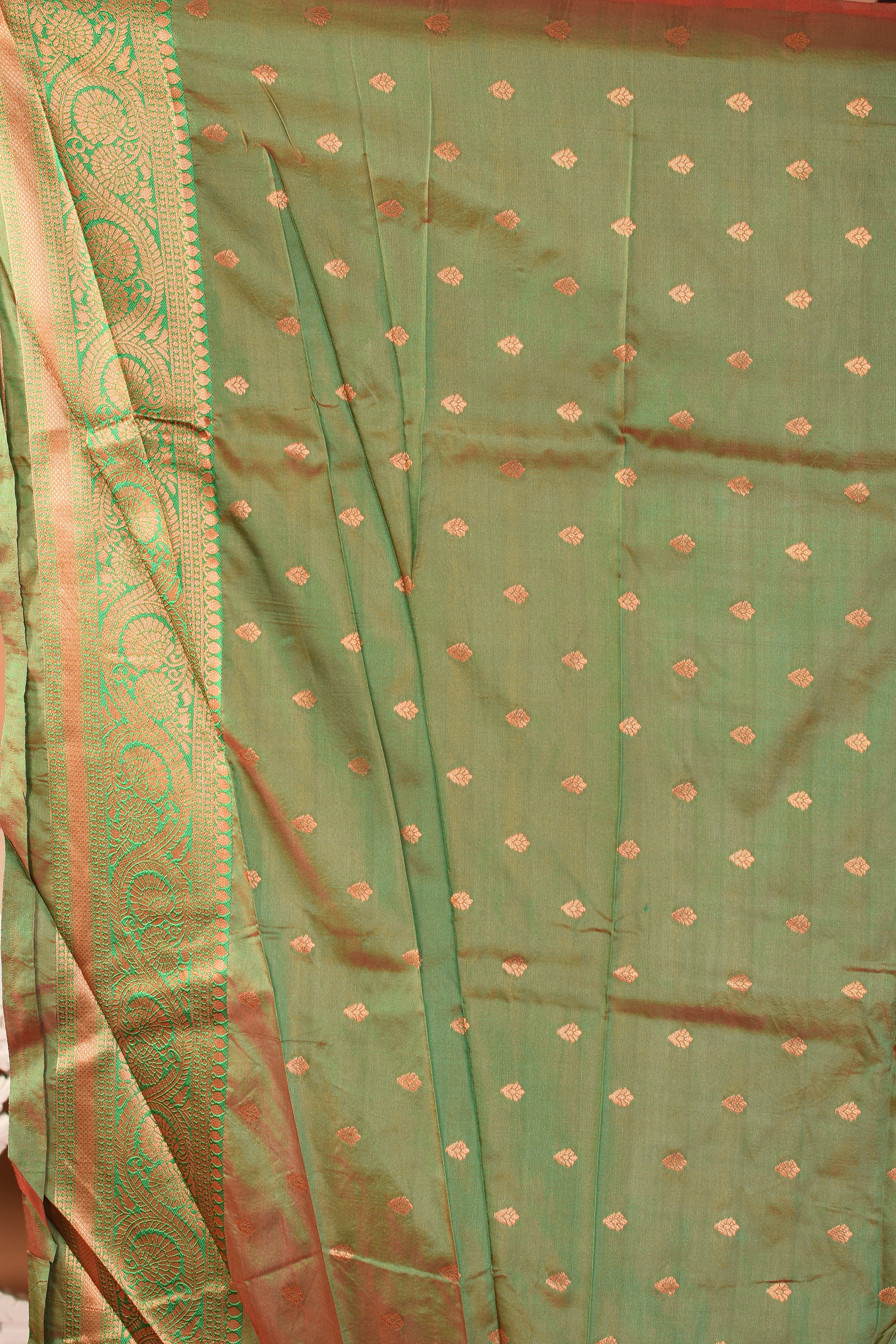Mustard Blended Kanjivaram Silk Saree - Keya Seth Exclusive