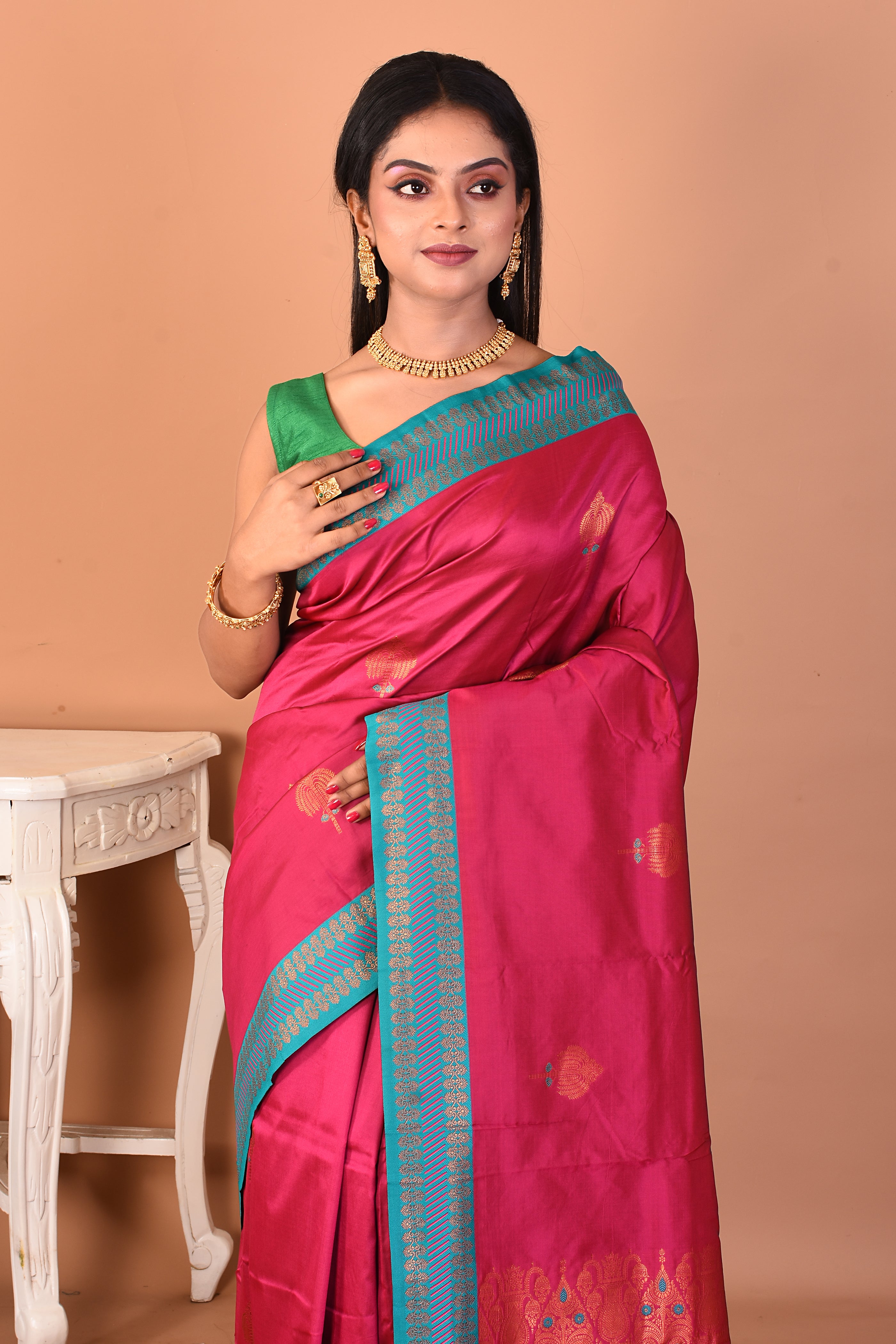 Purple Blended Bomkai Silk Saree - Keya Seth Exclusive