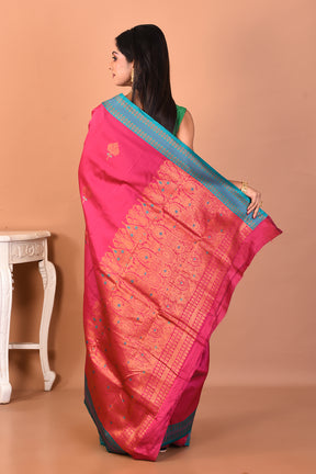 Purple Blended Bomkai Silk Saree - Keya Seth Exclusive